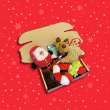 Load image into Gallery viewer, Small Christmas Natural Dog Treat Box (with Premium Toy)
